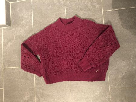 STRICKPULLOVER HOLLISTER 36 weinrot