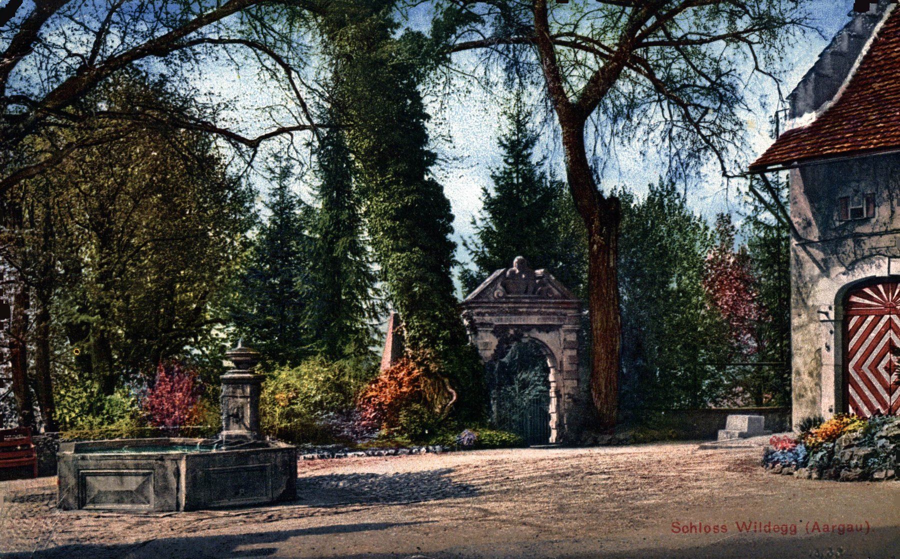 Ansichtskarten: Schloss Wildegg (Aargau) - Garten – Gebraucht aus Bronschhofen von Astore