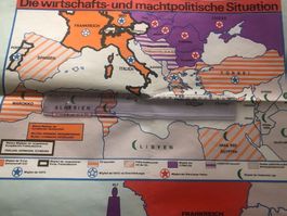 Vintage Wirtschaftslandkarte EG/EU (1973)