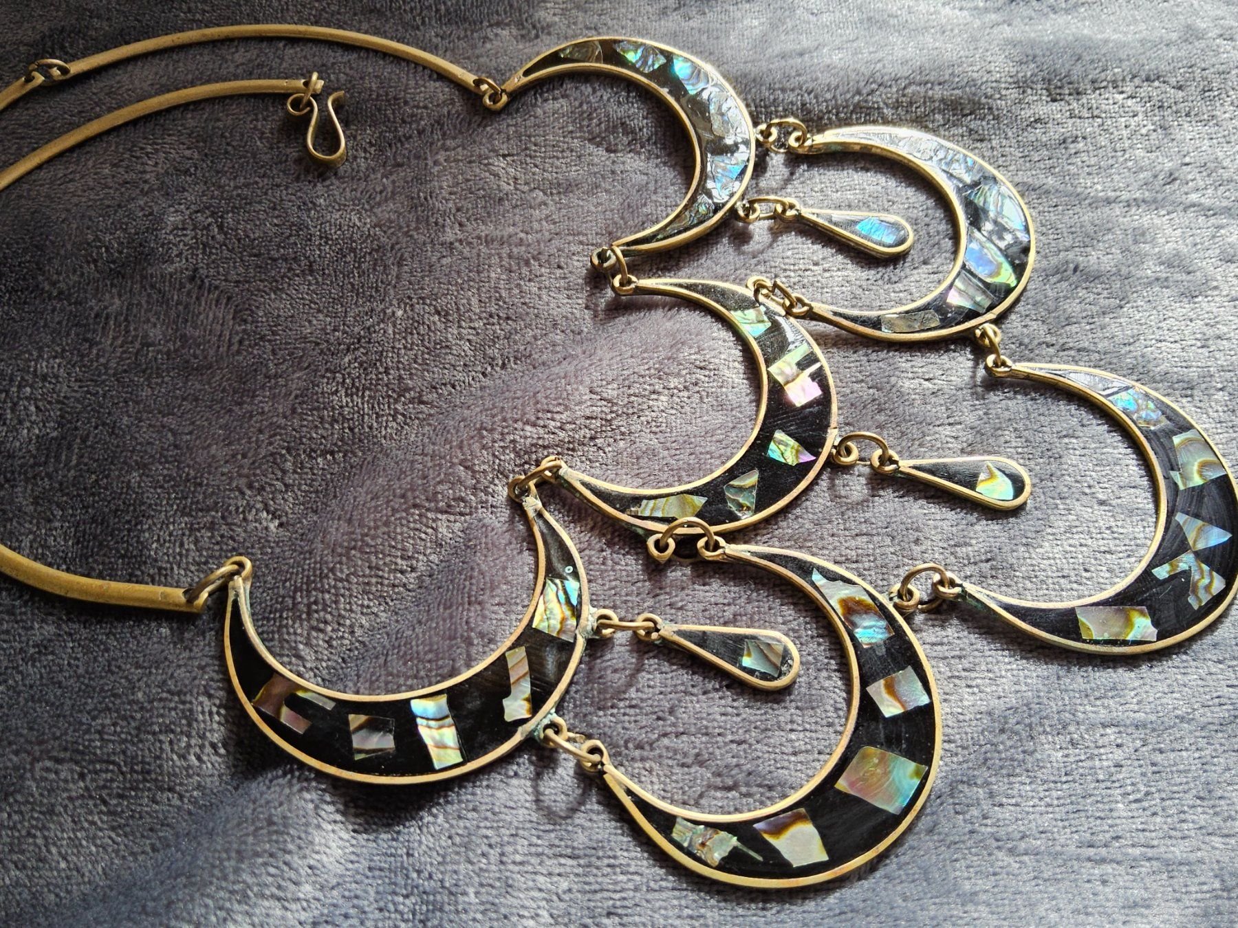 Catenine: Vintage TOP Alpaca Abalone Collier, 70er – Usato da Zürich venduto da philpip 3