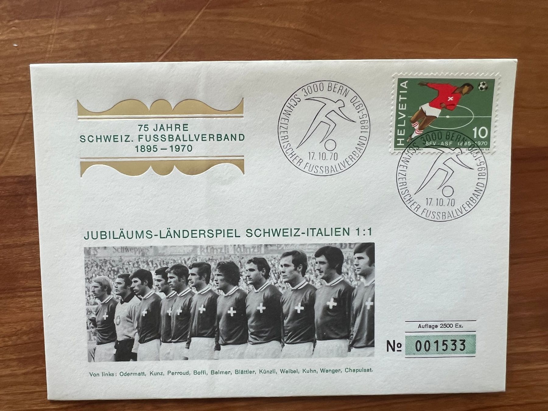 Tous les timbres: CH   Werbe- oder Sonderbrief  Fussball 1970 (M366) – D'occasion à Hinwil par Sidi4
