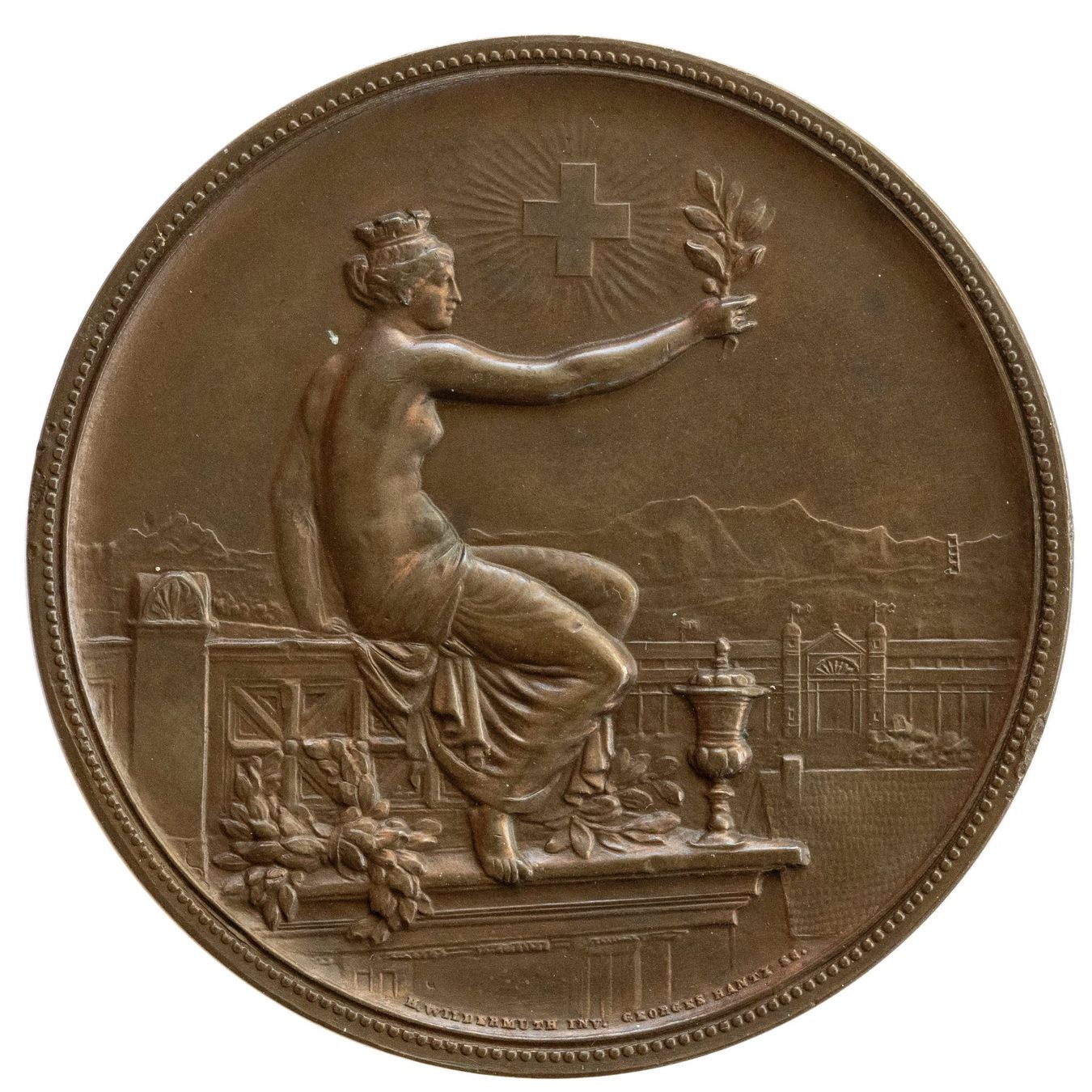 Medaillen: Schützenmedaille Winterthur 1895 ZH – Gebraucht aus Rotkreuz von Swiss-Coins