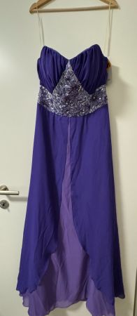 Elegantes Abendkleid, Gr. 40, Lila, mit Pailletten