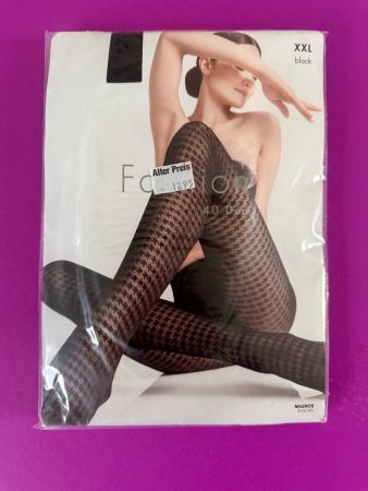 Strumpfhose Fashion, Migros, Grösse XXL  Hahnentrittmuster