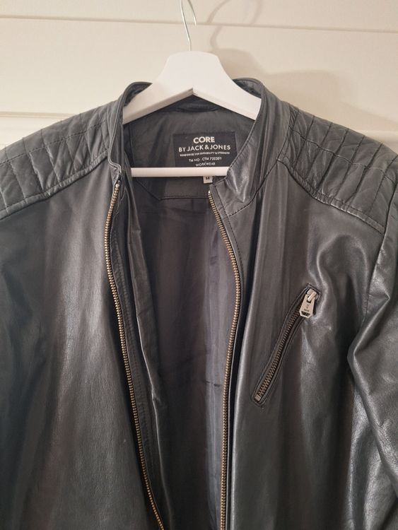 Herren Lederjacke M Core by Jack Jones schwarz (Gebraucht