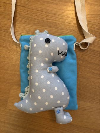 Dino-Tasche, Umhängetasche, Kindertasche, Handarbeit