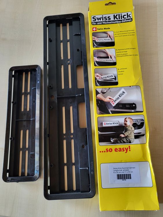 Swiss Klick Accessori per altri veicoli: Swiss Klick Wechselrahmen für Nummerschild – Usato da Horn venduto da Km101