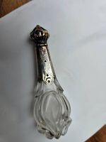 Antike Parfümflasche Flacon aus Glas mit 800er Silber Punzen