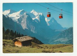 Alte Postkarte Meiringen, Hasliberg Seilbahn Berner Oberland
