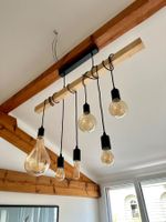 Lustre/ plafonnier composé de 6 ampoules transparentes