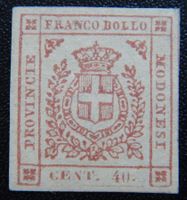 Modena Altitalien Kat. 10a (*) 1859 Kat. 85 Euro sign.