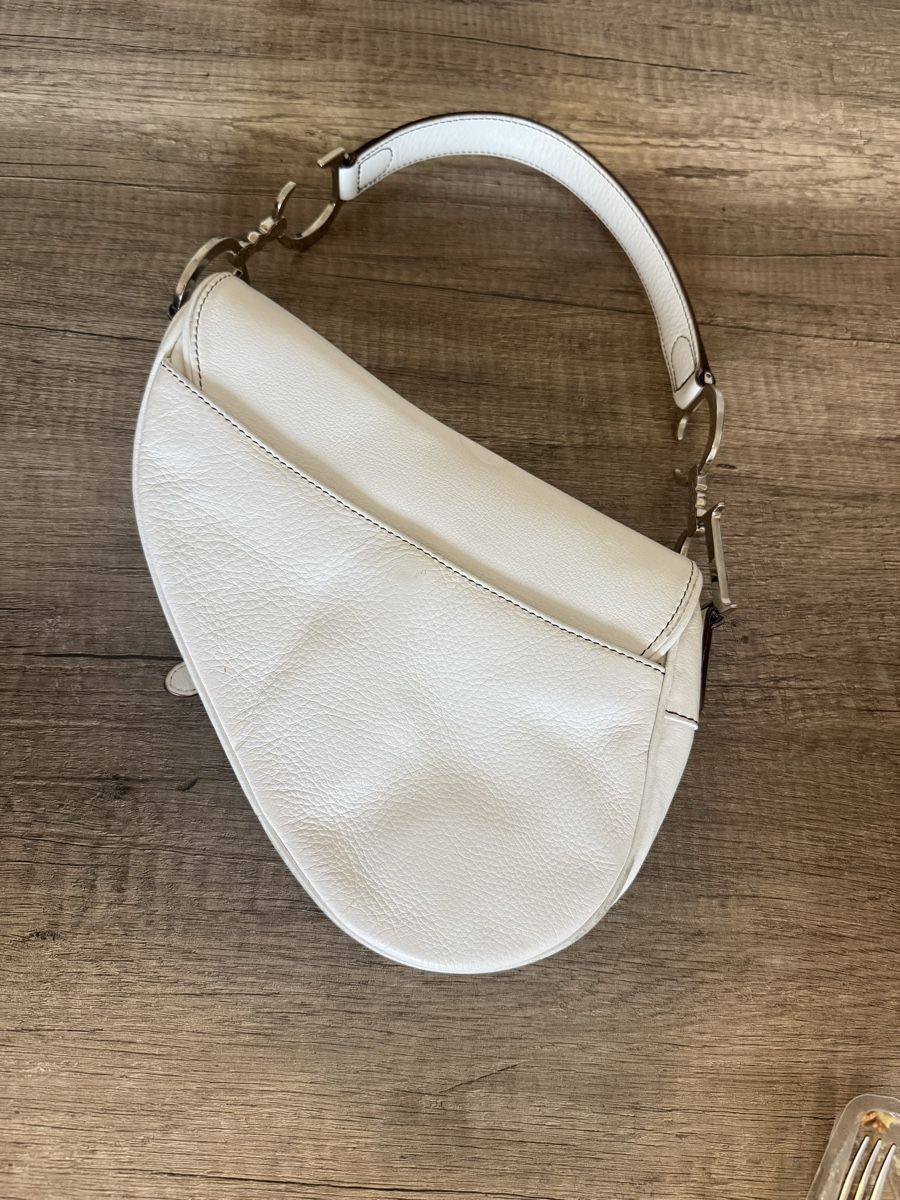 Dior Taschen für Damen: Sac saddle Dior blanc cuir  – Gebraucht aus Nyon von vla_r5m7 2