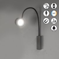 LED Aussen Wandleuchte, Akku, 40 cm Höhe