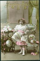 1912_Oster-AK; SBK 123II m. Vollstempel "Neuchâtel -6.IV.12"