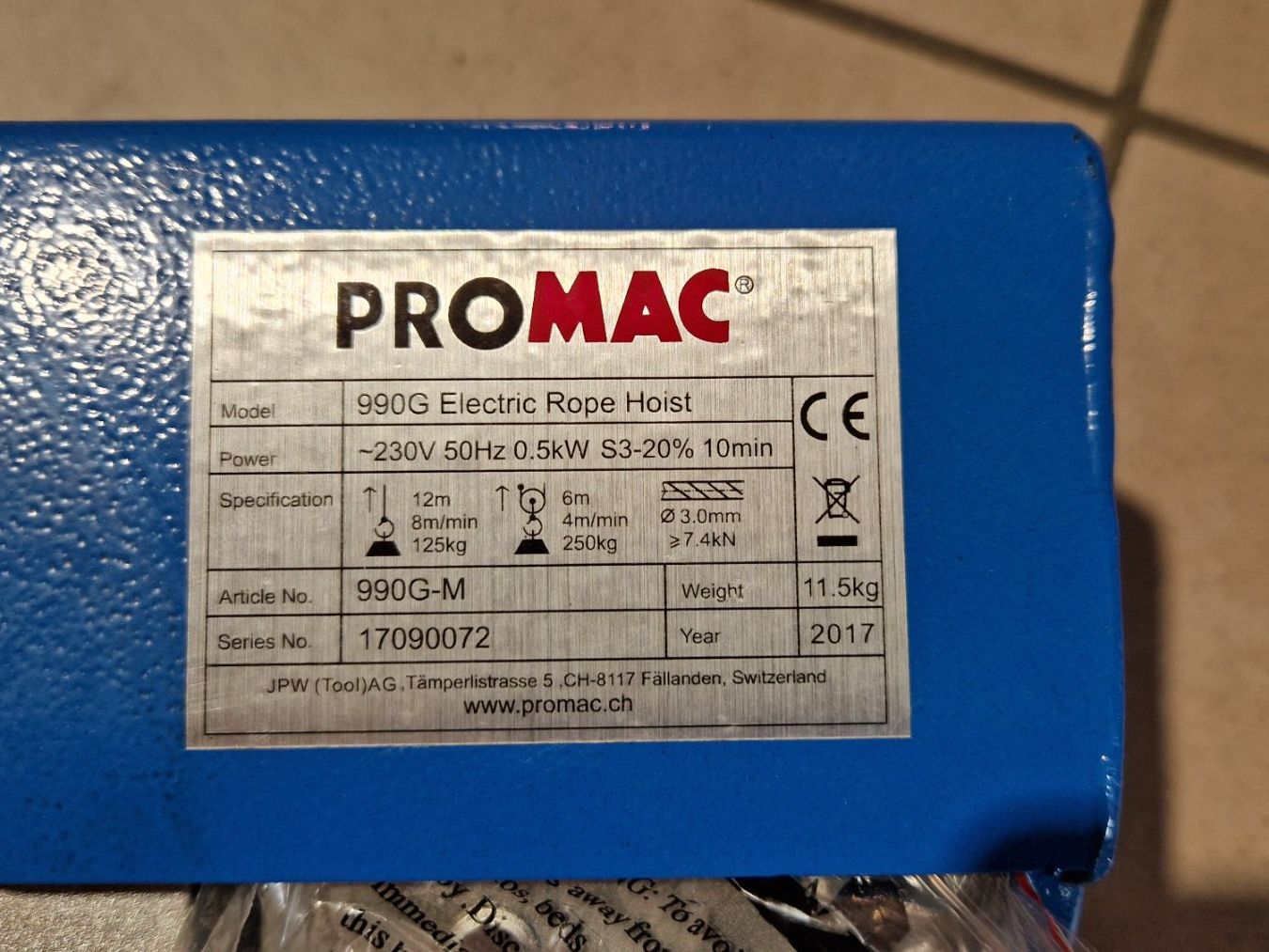 Sonstiges zum Lager & Transport: Seilzug/Winde elektrisch Promac – Neu (gemäss Beschreibung) aus schangnau von kobeli1 1