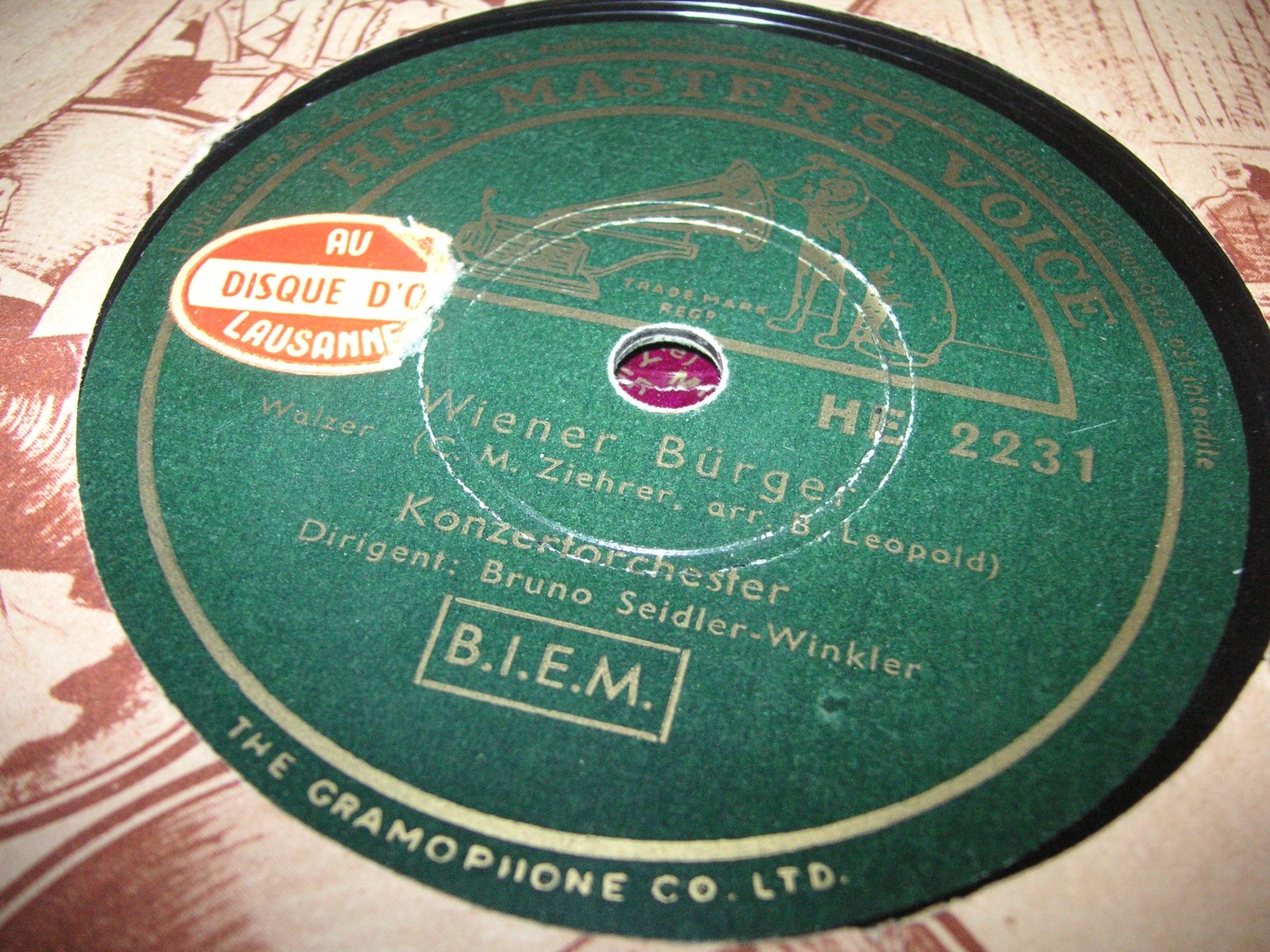 Schallplatten: DISQUES 78 TOURS – Gebraucht aus Lausanne von Leag 3