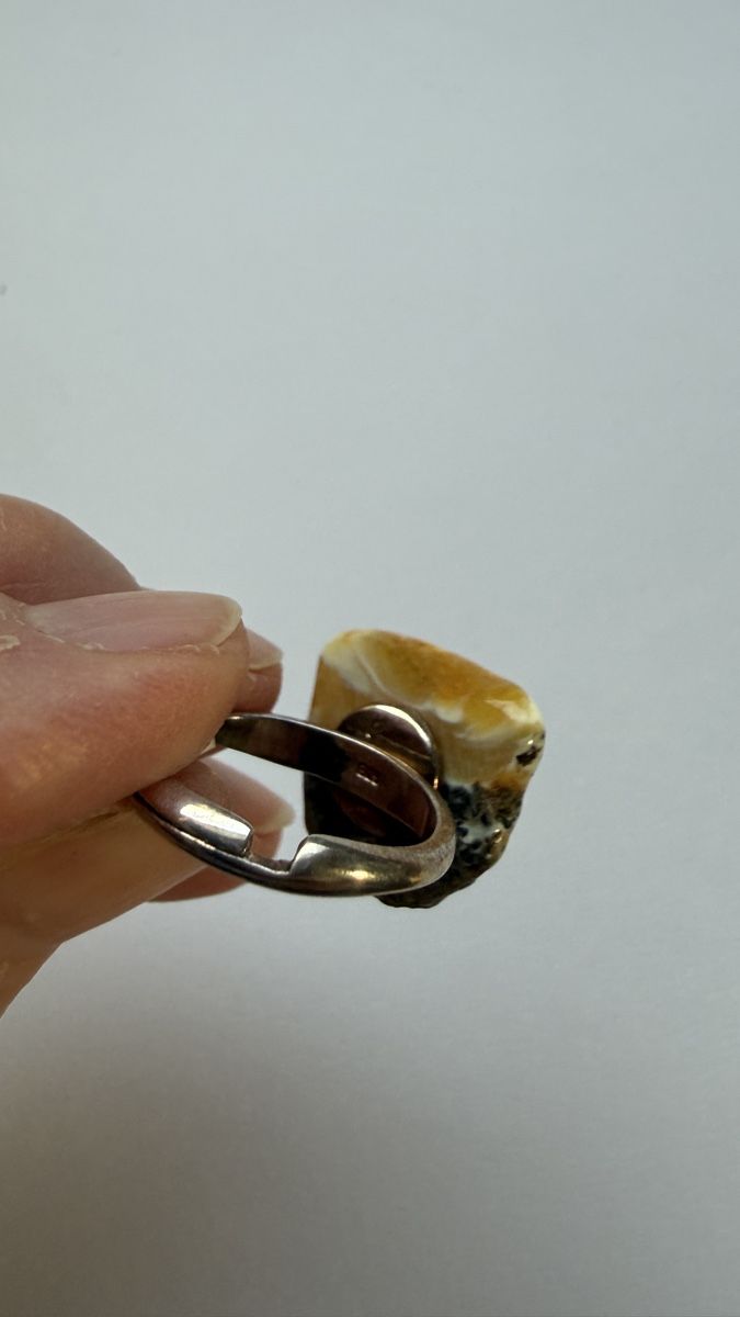 Anelli: Silberring, zweifarbige Bernstein, regulierbar – Nuovo e nell'imballaggio originale da Ebikon venduto da Leonidas2 1
