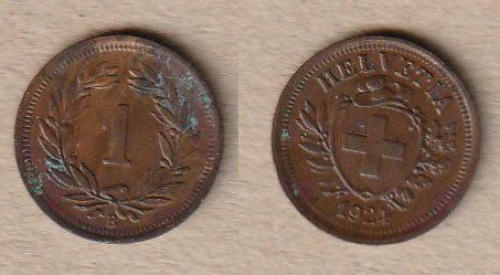 Tutti le monete: 1 Rappen 1924 – Usato da Allschwil venduto da Coinfreak