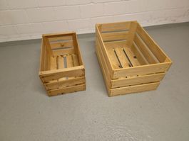 2 Holzkisten Obstkisten Holzharass Set - guter Zustand