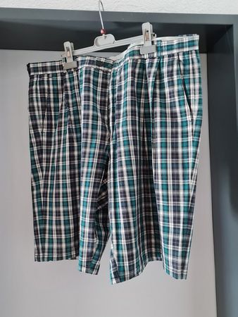 Neuw. Shorts weiss-grün-marine kariert - Gr.50