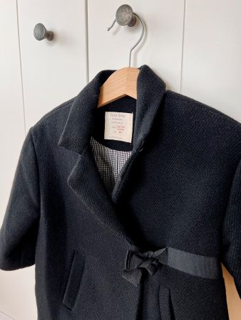 Zara, 86, Wollmantel, schwarz, Mantel, Herbst - Winter