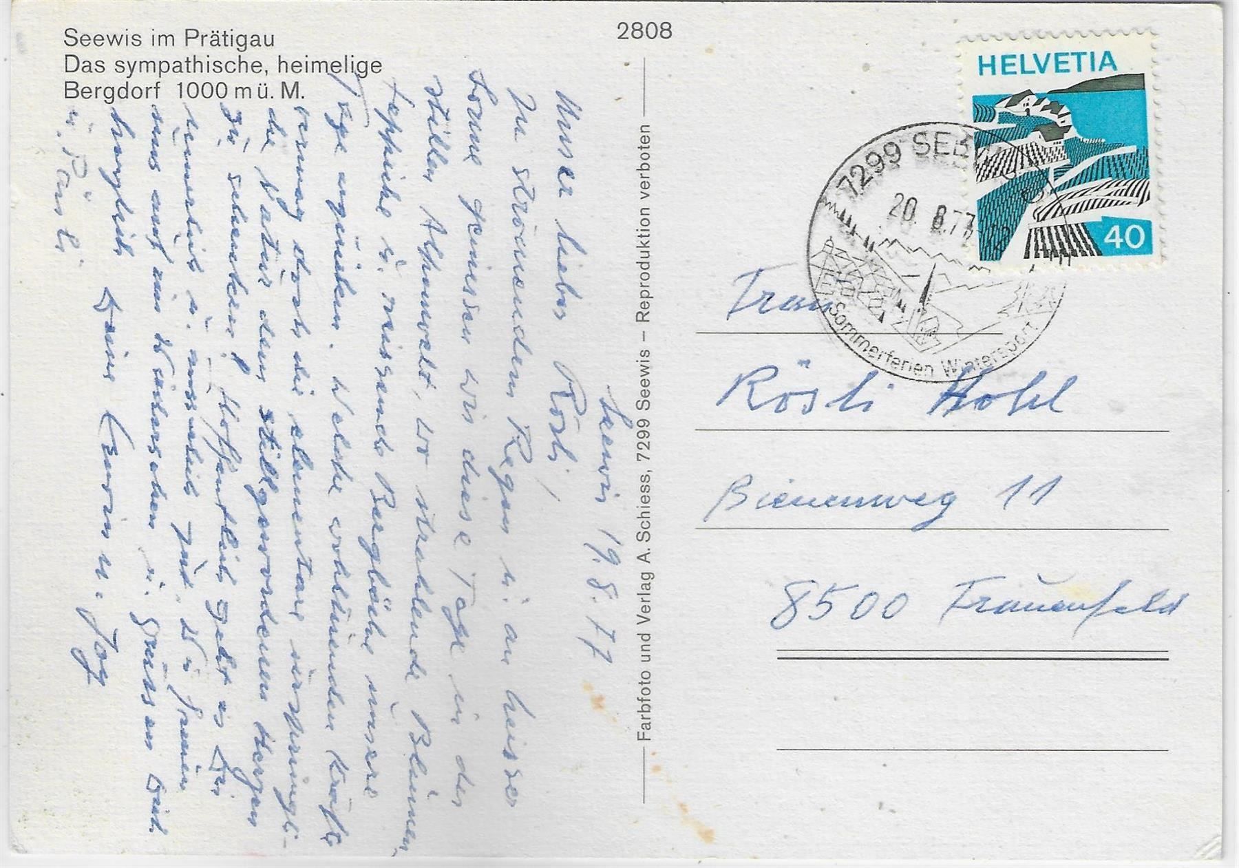 Cartoline postali: Seewis Prätigau - Multiview – Usato da Ettingen venduto da Kartenplanet 1