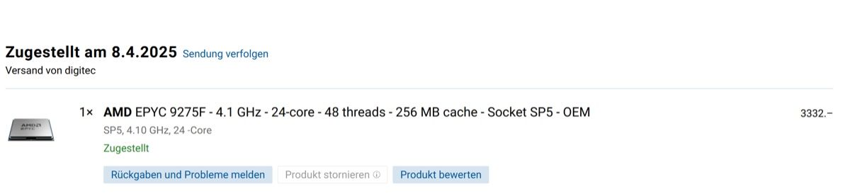 Amd PC: AMD EPYC 9275F System – Usato da Hirzel venduto da Neway_44 6