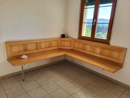 Einbauküche mit Eckbank Holz hell Landhausstil gebrauchter Z