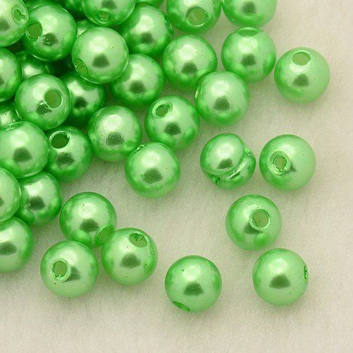 Perle (finte): Acrylperlen Rund Hellgrün 5.5mm / 100Stück – Nuovo (secondo la descrizione) da Rüegsau venduto da Tausendfreund