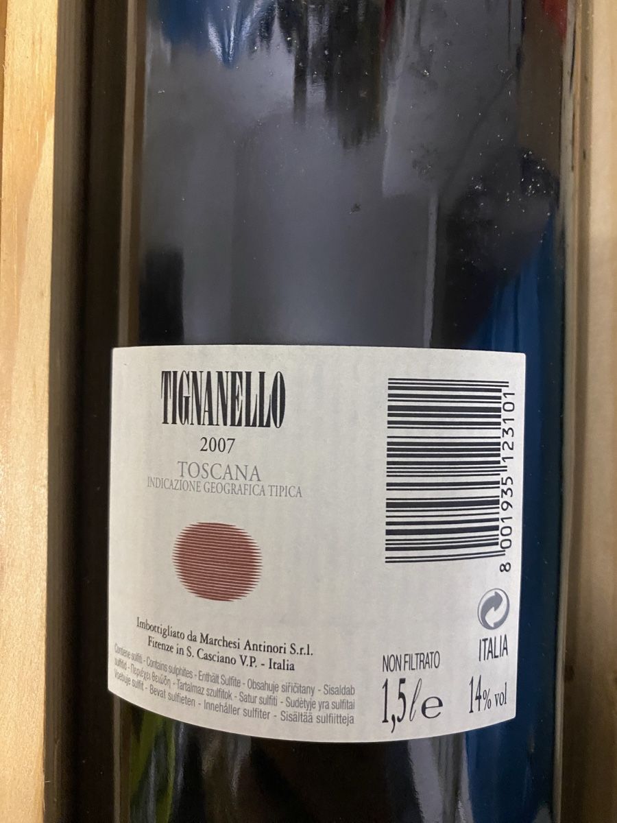 Tignanello Vino: Tignanello 2007 Magnum – Nuovo e nell'imballaggio originale da Aarau Rohr venduto da biccicalla 2