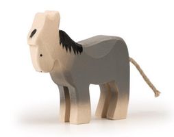 Schönes Holztier, Esel, 11,0cm, Trauffer, neu