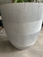 Blumentopf Beton Optik geriffelt gross