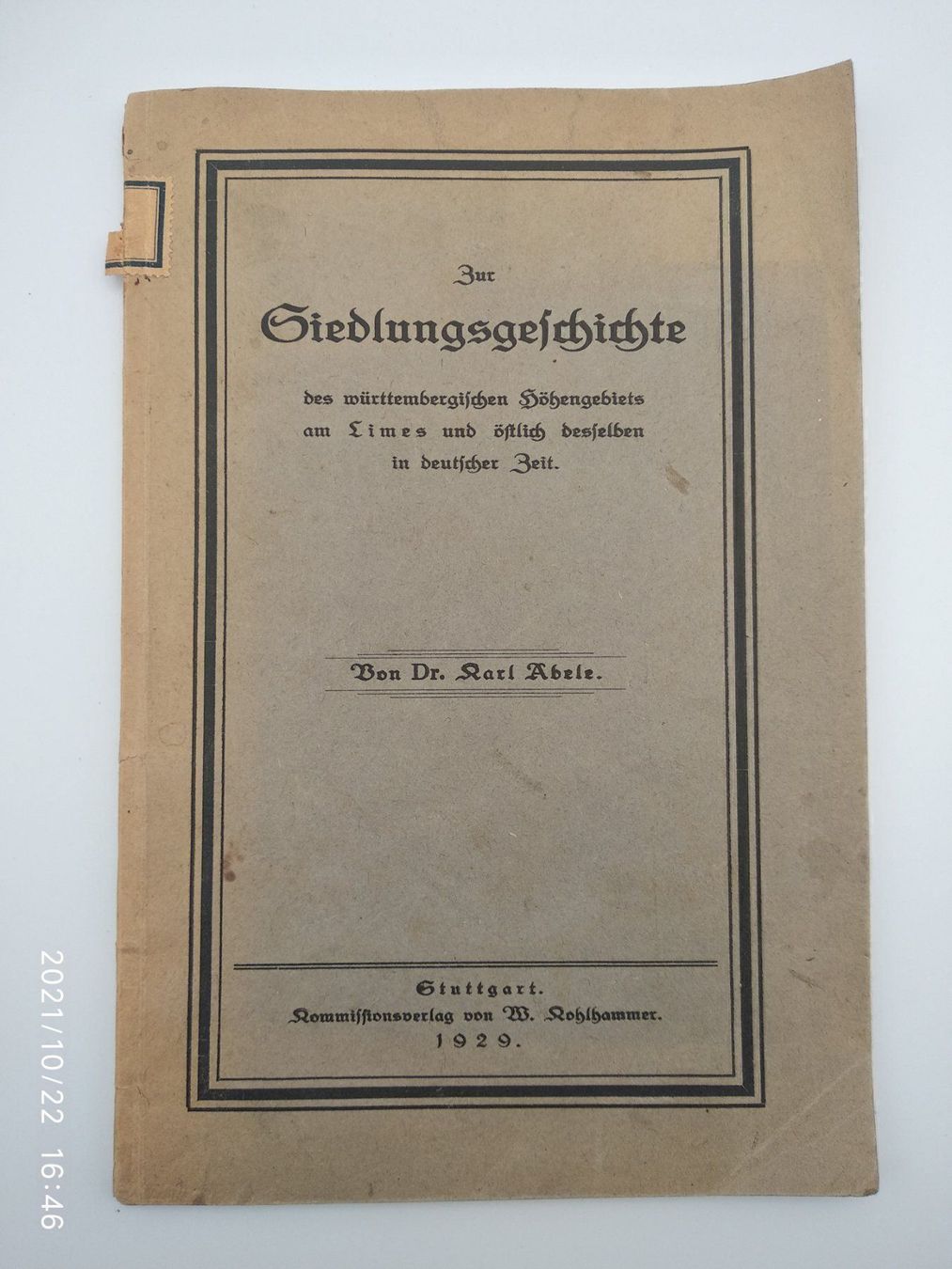 Libri: SIEDLUNGSGESCHICHTE WÜRTTEMBERG 1929 – Usato da Goldach venduto da Gaip