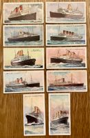1924 - 10 Antike SHIPS OF THE WORLD Sammelbilder England