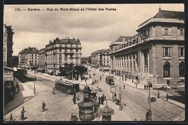 Genève, Rue du Mont-Blanc et Hotel des 