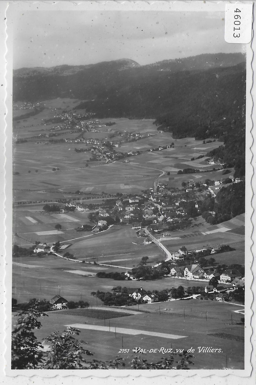 Cartoline postali: Cal-de-Ruz vu de Villiers – Usato da Ettingen venduto da Kartenplanet
