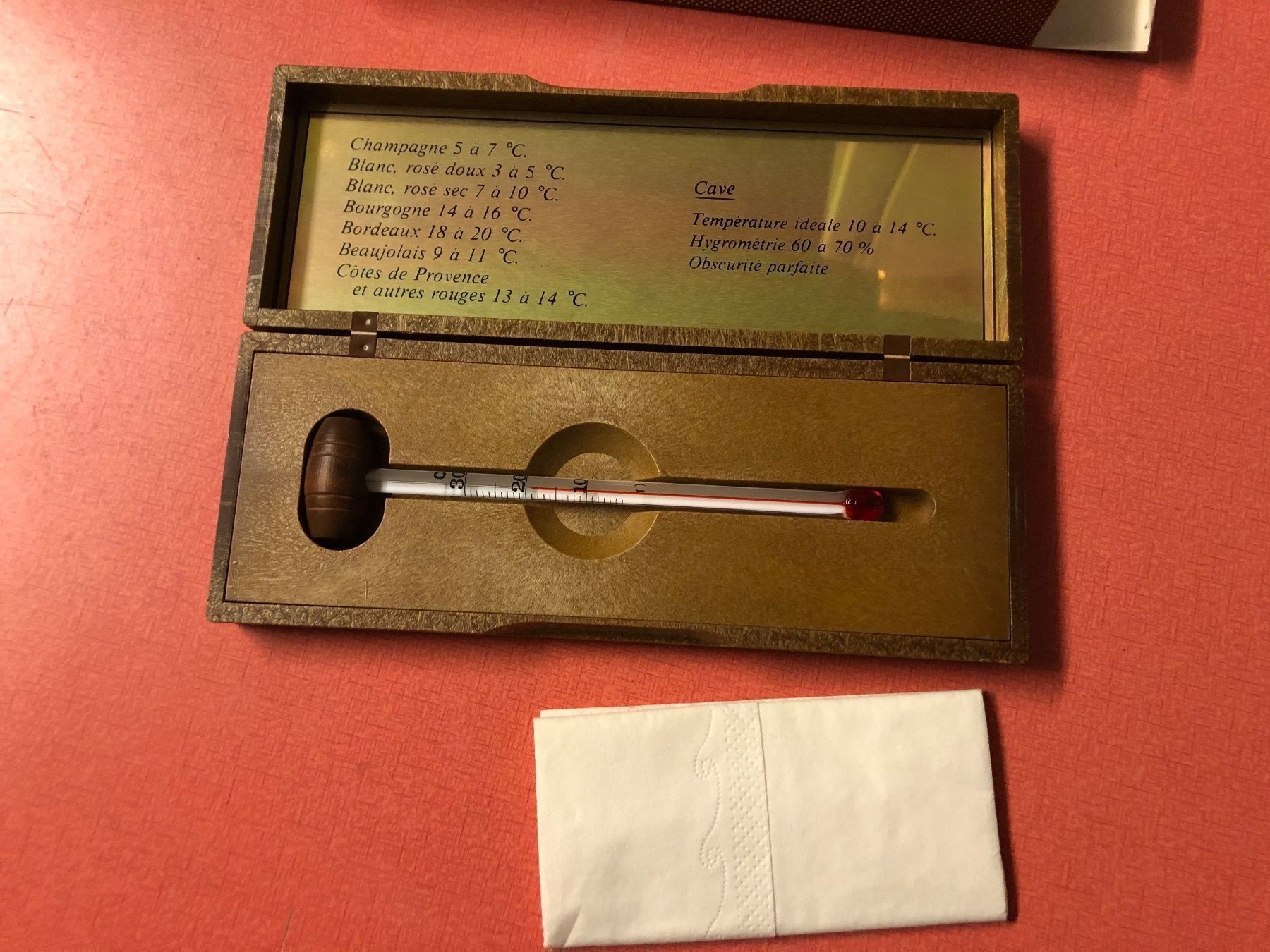 Alle Werkzeuge: Wein Thermometer in Edelholz Schachtel. – Gebraucht aus Lanzenhäusern von vic63 2