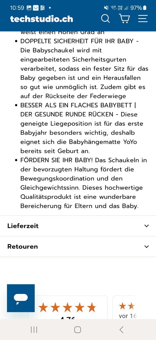 Amache: Lola Babyhängematte – Usato da Wallenwil venduto da Alain2010 2