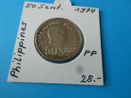 Philippinen 1974, 50 Sent  Polierte Platte