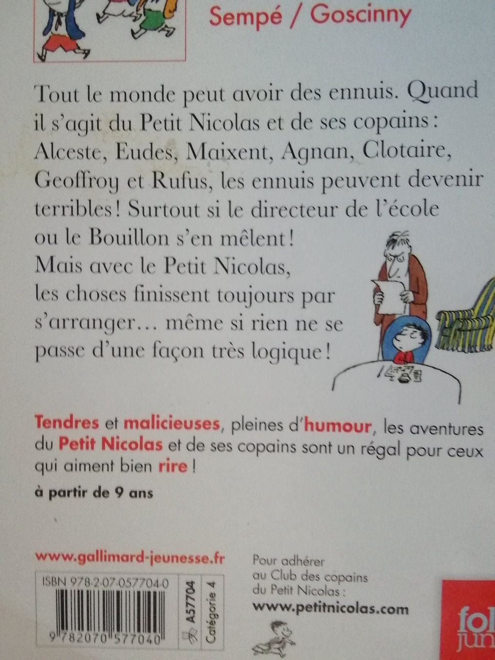 Bücher: Le Petit Nicolas a des ennuis Folio Junior poche – Gebraucht aus Commugny von Juliemimi 1