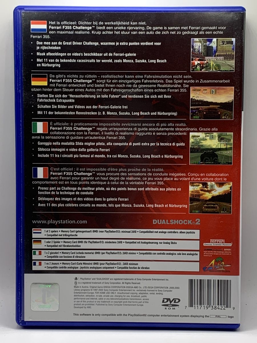 Sony Giochi: Ferrari F355 Challenge - PS2 PAL Version – Usato da Ostermundigen venduto da RG-Collector 1