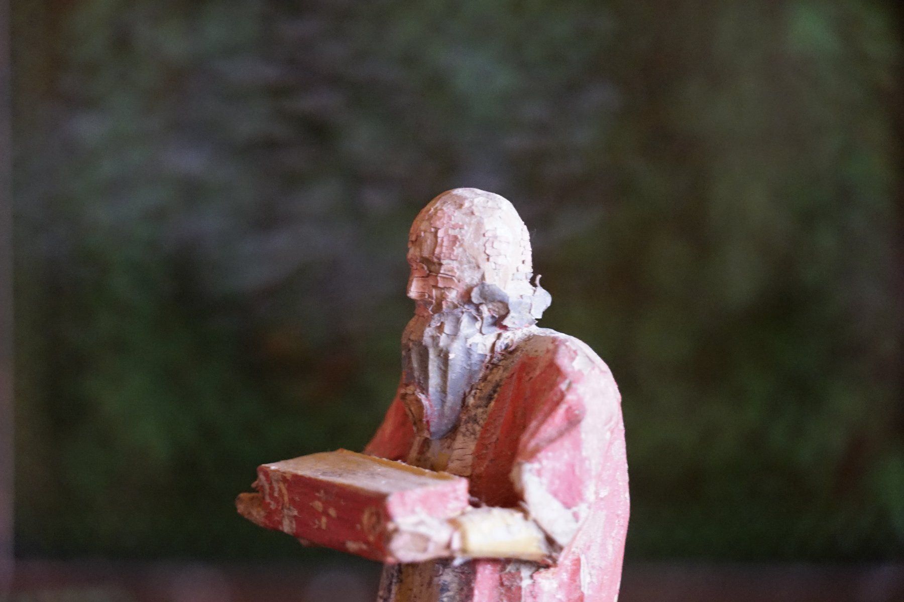 Statuette: Heiligenfigur klein antik aus Holz – Usato da Hinwil venduto da Antikfischer 6
