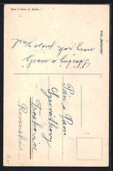 Cartes postales: AK St. Moritz, Villa Bellevista – D'occasion à Berlin par bartko-reher 1