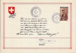 Soldatenmarken: Weihnachtsbrief General Guisan 1944,Luzern