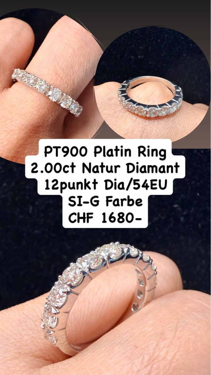 Anelli: Platin Ring mit 2.0ct Natur Diamanten – Nuovo (secondo la descrizione) da Nussbaumen AG venduto da Ginedou 6