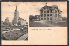 #Gruss aus Flawil , gel. 1909