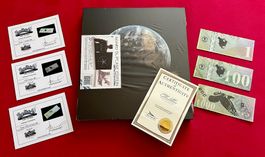 ELYSIUM Filmbuch + Autogramm + 3 ORIGINAL Banknoten  2 x COA