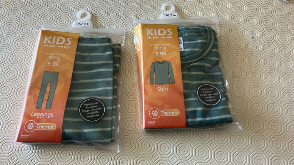 Set Termico Neonato 1-5 Anni - Pigiama Invernale In Cotone Con Fodera In Pile | Top E Pantaloni