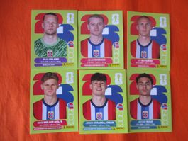 Panini WM 2026, NOR 2, 3, 4, 7, 18, 19