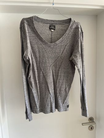 T-shirt manches longues Diesel gris taille S état neuf Col V